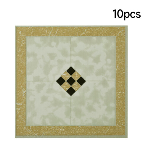 Living And Home (Yellow, 10pcs) Mosaic Pattern Self-adhesive Flooring Tiles