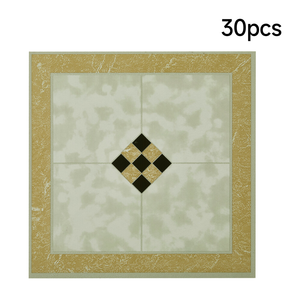 (Yellow, 30pcs) Mosaic Pattern Self-adhesive Flooring Tiles-image-OPC-PJCFC6T-NEW