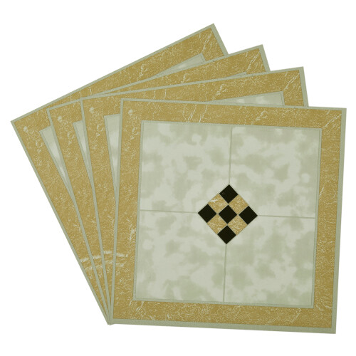 Living And Home (Yellow, 30pcs) Mosaic Pattern Self-adhesive Flooring Tiles 2