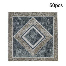 (Mix Grey, 30pcs) Mosaic Pattern Self-adhesive Flooring Tiles