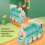 Ballon flottant soufflant petit train vert ABS 3xAA 6