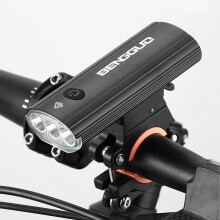 Luz LED para bicicleta 3000mAh 10.3x4.2x2.5cm Frontal negro