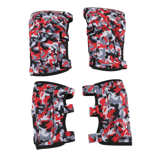 Conjunto de rodilleras y coderas para niños Rojo Talla única Transpirable