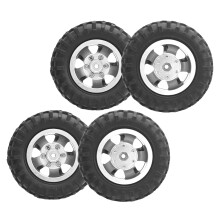 Enhance RC Truck Performance: 2Pcs 55mm Rear Tires for WPL D12 Silver