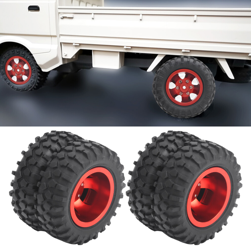 2Pcs Rc Rear Twin Tire Wheel 55Mm Fit For 1/10 D12 Truck 4651333558469