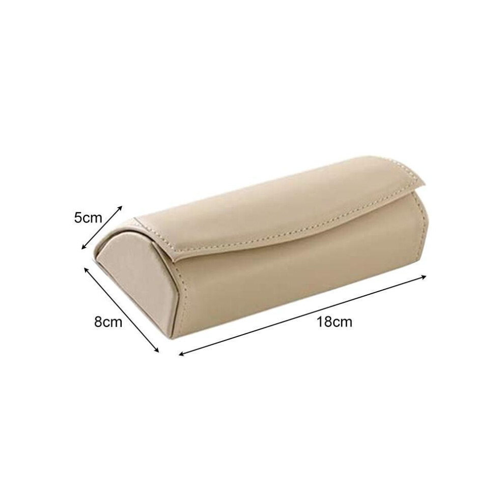 Car Sunglasses Holder Pu Leather, 17.5X4.5cm, Visor Organizer Black 3421333559190