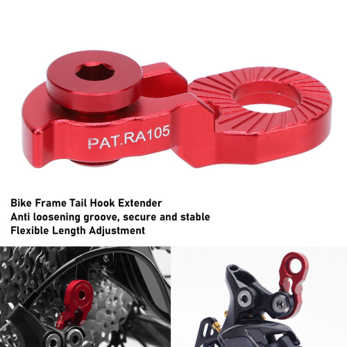 Prolongateur de crochet arrière en alliage d'aluminium, support de queue rouge 2