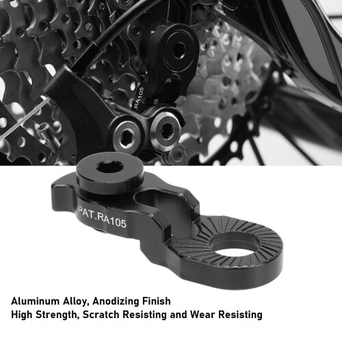 Extensor de gancho trasero de aluminio, colgante de cola negro 2