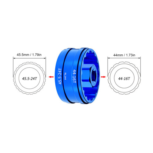 Outil double-face pour boîtier de pédalier 44mm 45.5mm 16/24 1