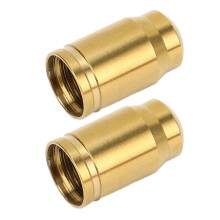 Lot de 2 bouchons de valve pour vélo en alliage de titane - Or, anti-poussière