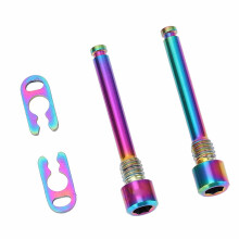 4 pezzi in lega di titanio MTB, clip del freno a disco, pin filettato, CNC