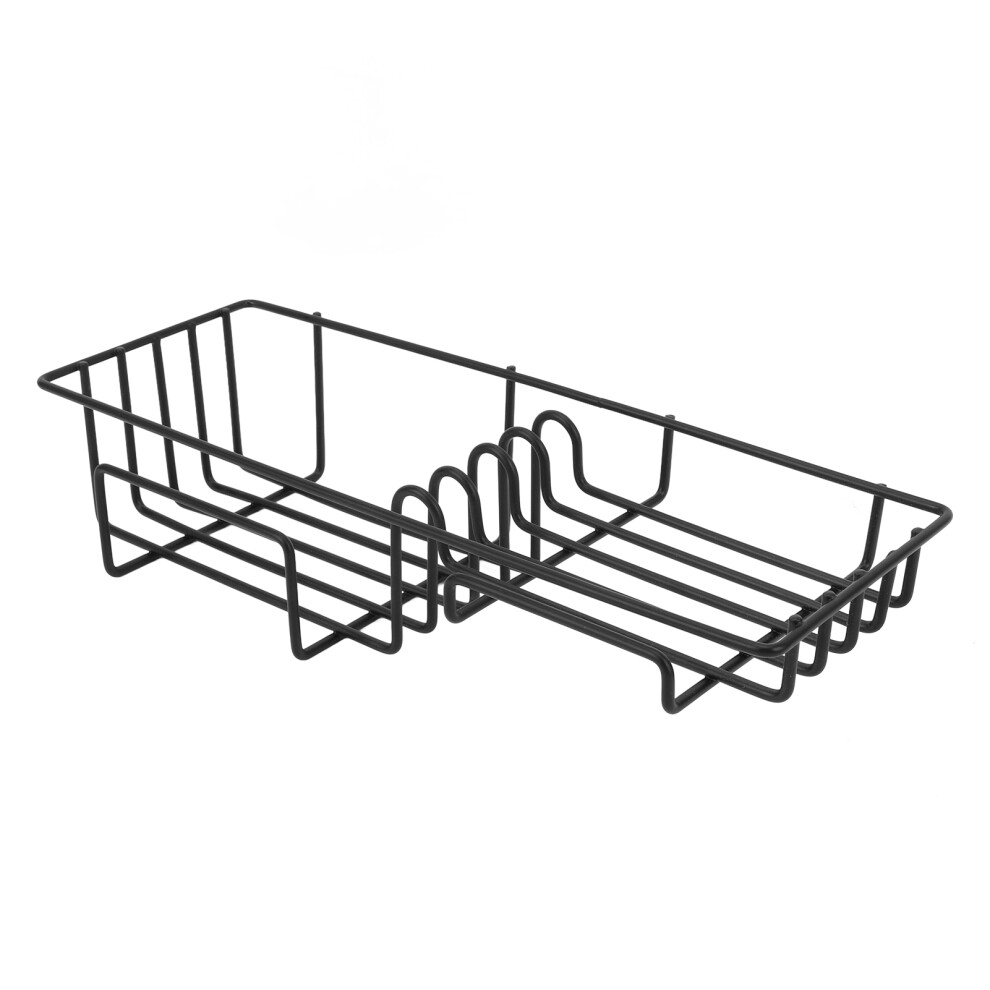 Wall Mounted Iron Shower Shelf Soap Holder 31.5cm, No Drilling-image-OPC-PJCFD9M-NEW