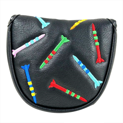 Magnetic Golf Putter Cover PU Mallet Closure Head Portable Black