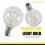 20 Pcs G40 LED Replacement Light Bulbs E12 Screw Base Shatterproof LED Globe Bulbs for Solar String 6