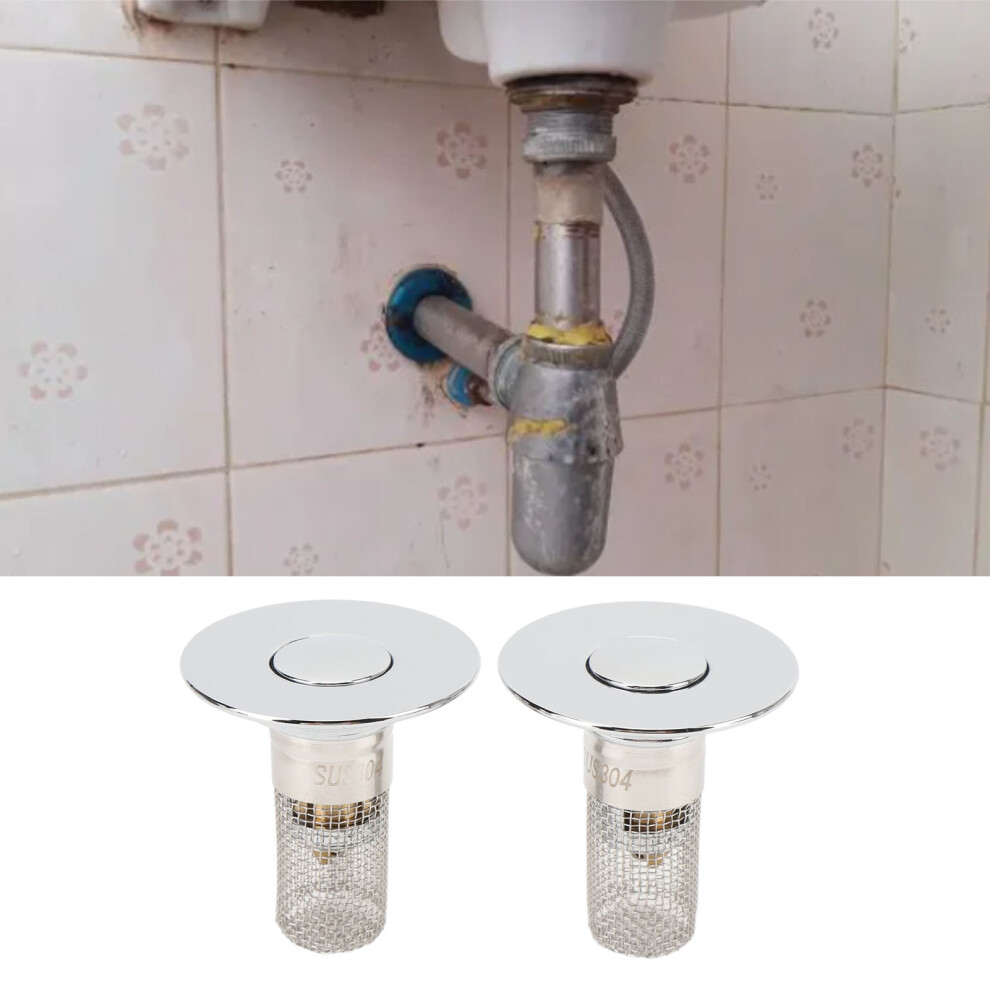 Bathroom Sink Drain Strainer With Mesh Basket Brass Core 100G 8021333562968