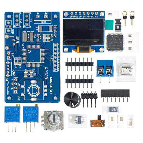 Mini DOS LCD Oscilloscope Kit STC8K8A Single Chip Microcomputer Electronic Soldering Practice Loose Parts Without Shell 1