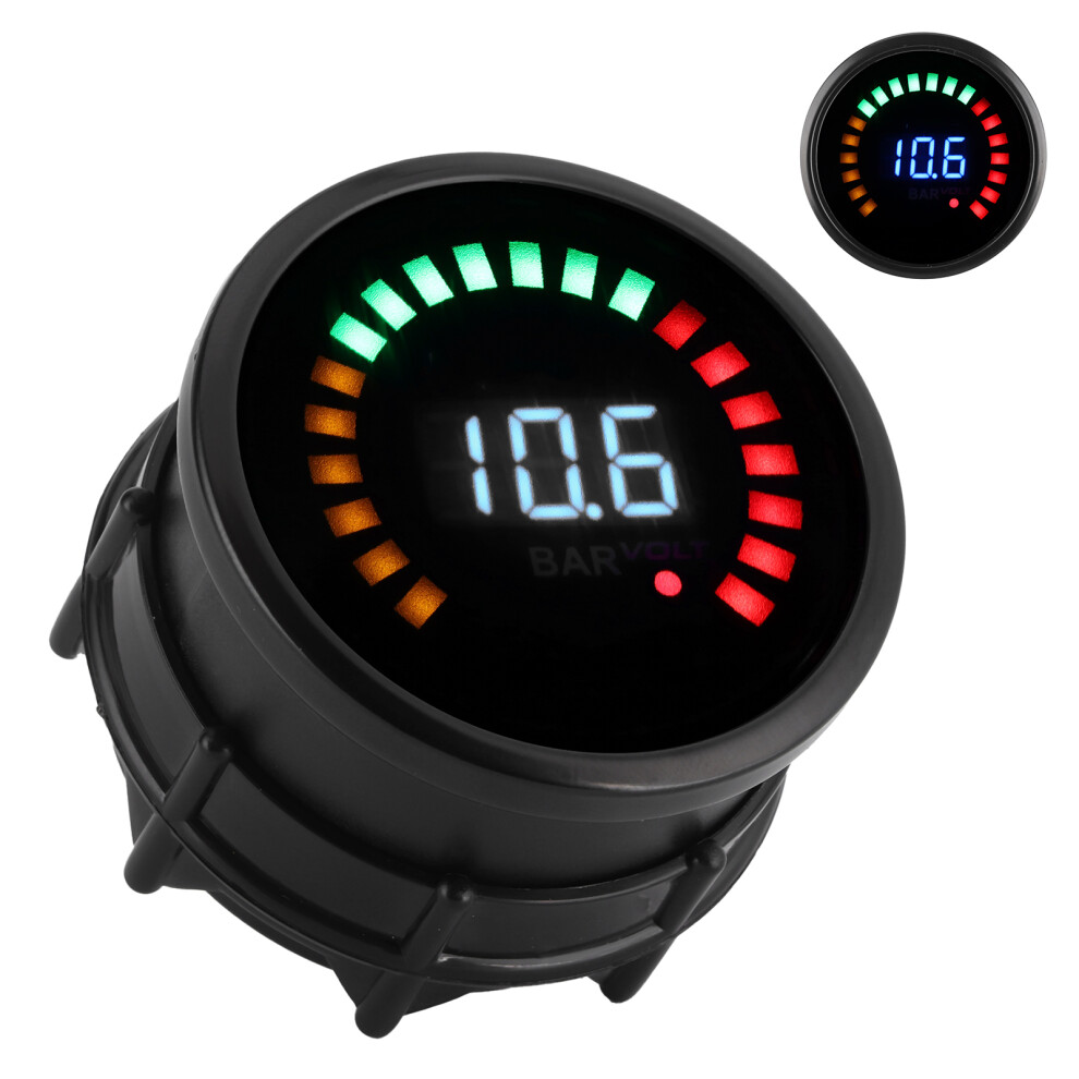 Universal 52Mm Turbo Boost Gauge Volt Meter 12V Digital Led Display Black 4261333566601