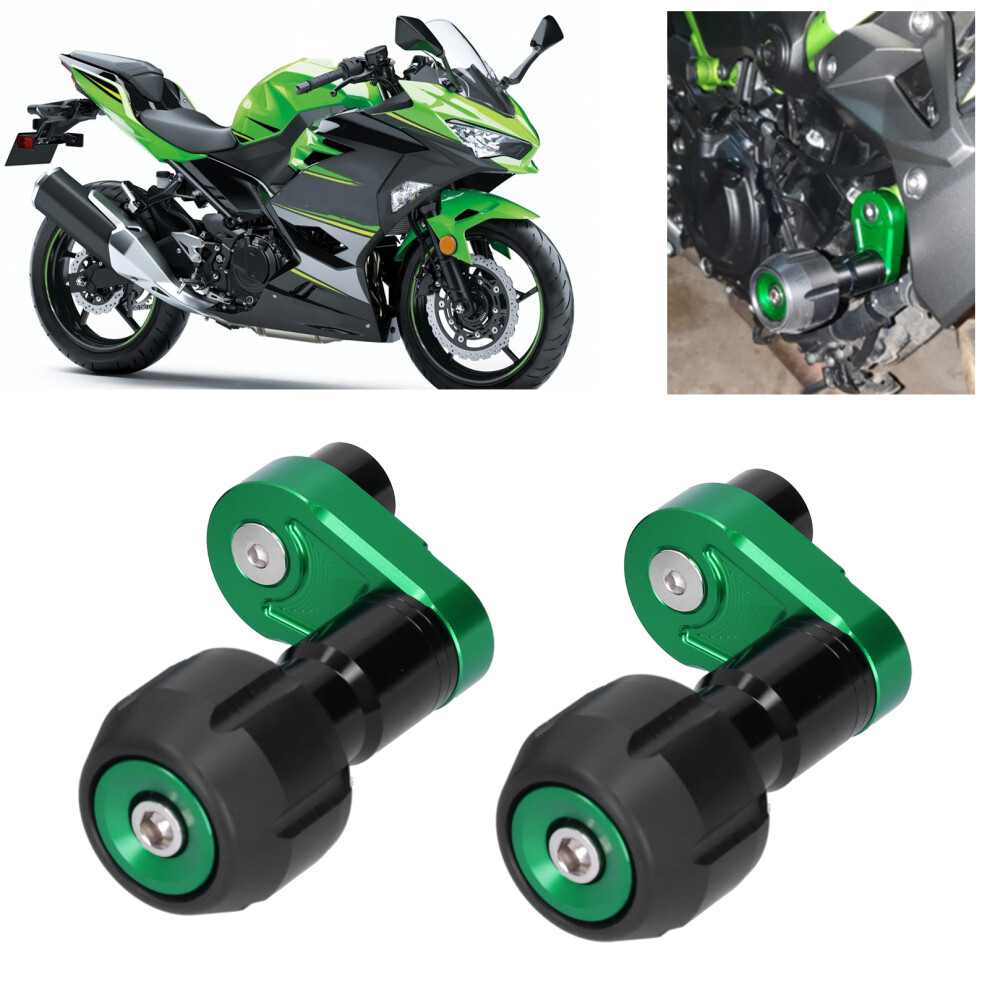 Motorcycle Frame Sliders Side Guards Fit Kawasaki Ninja400 17-18 Green/Black 8771333566939