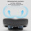 Sella da bicicletta in pelle PU nera con memory foam - Shock 4