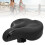 Sella da bicicletta in pelle PU nera con memory foam - Shock 16