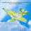 Oiseau télécommandé vert, 2,4 GHz, 100 mAh, compact 12