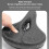 Sella da bicicletta in pelle PU nera con memory foam - Shock 7