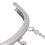 Semicircle Purse Handle Frame Metal Clasp Lock 16.5cm for DIY Bag Making Silver 16