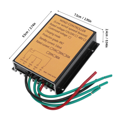 400W IP67 Wind Turbine Controller 12V/24V Aluminum Water-Resistant 1