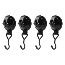 4PCS Heavy-Duty Suction Cup Hooks for Towel, Robe, Loofah & Wreath, Bathroom Kitchen, No Tools Required-A
