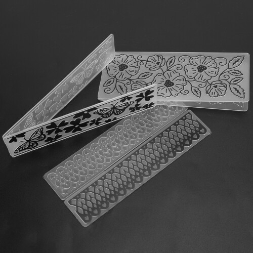 9Pcs Flower Plastic Embossing Folders for DIY Card Making 14.4x6cm
