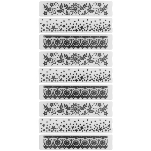 9Pcs Plastic Embossing Folders for Card Scrapbook 14.8cm 1