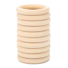 10 Baby Unfinished Wooden Circles 65mm for Teething and Craft Projects