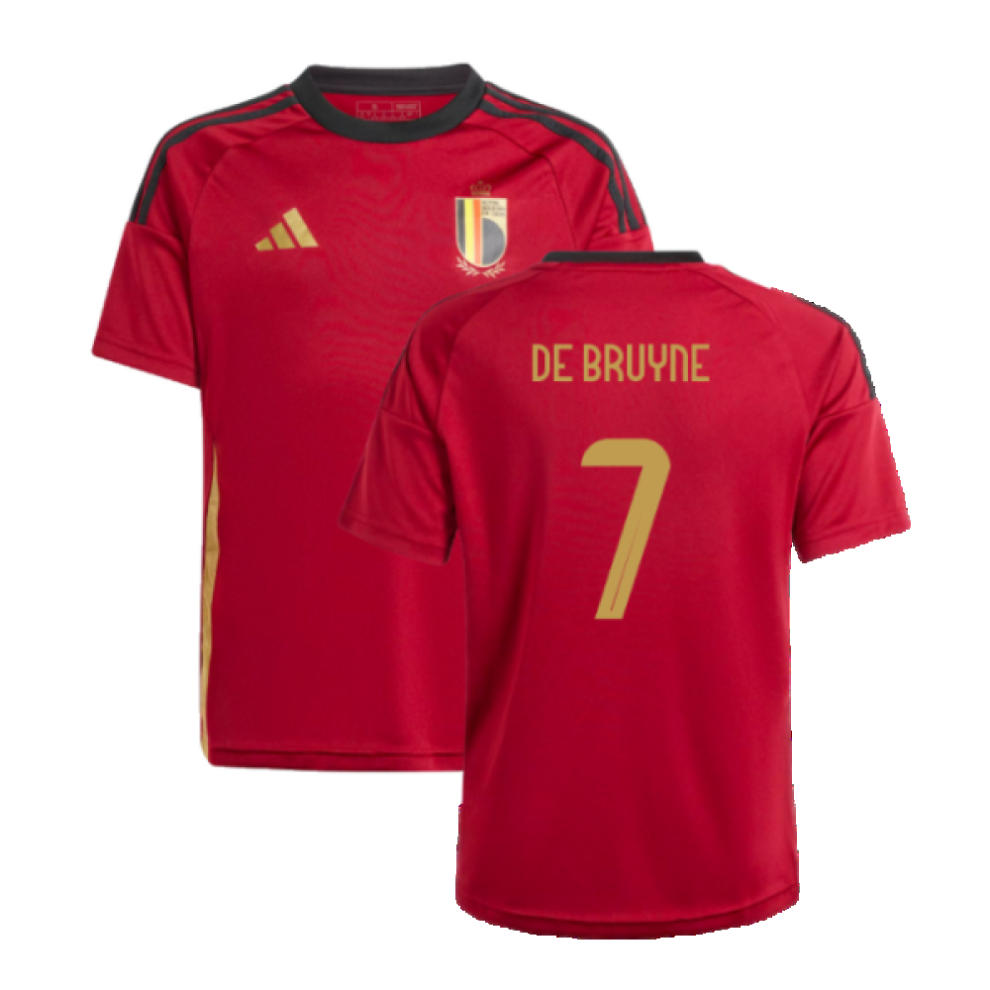 Adidas (Lb) 2024-2025 Belgium Home Fan Shirt (Kids) (De Bruyne 7)