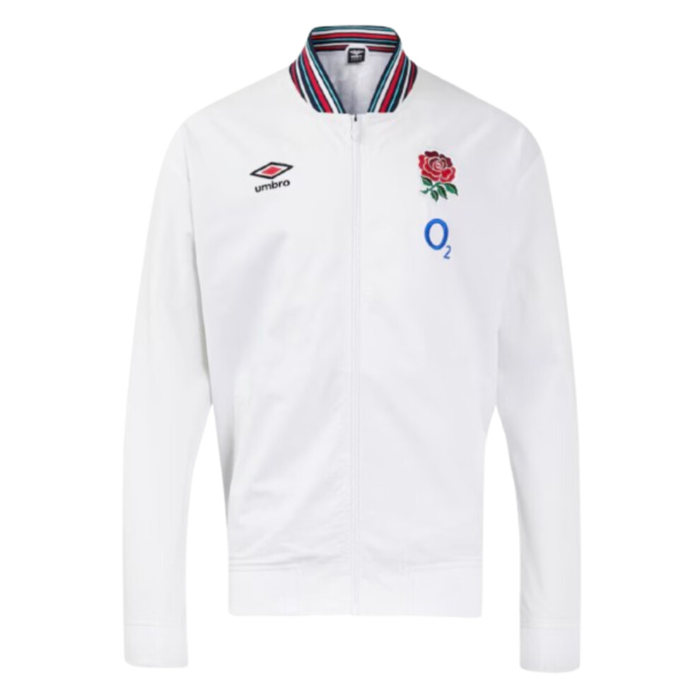 Umbro (S) 2024-2025 England Rugby Anthem Jacket O2 (White) - Womens White