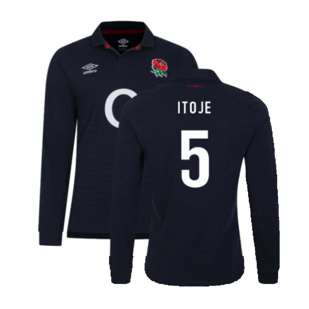 (LB) 2023-2024 England Rugby Alternate LS Classic Jersey (Kids) (Itoje 5)