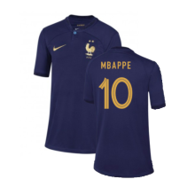 (SB) 2022-2023 France Home Shirt - Kids (Mbappe 10)