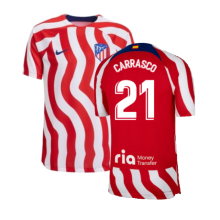 (M) 2022-2023 Atletico Madrid Home Player Issue Jersey (CARRASCO 21)