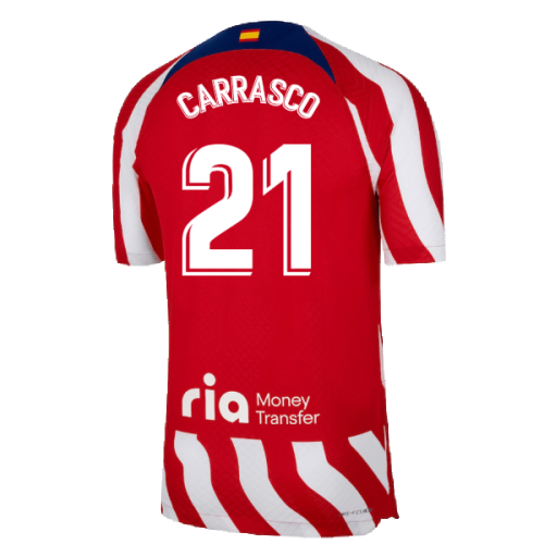 Nike (M) 2022-2023 Atletico Madrid Home Player Issue Jersey (CARRASCO 21) 1