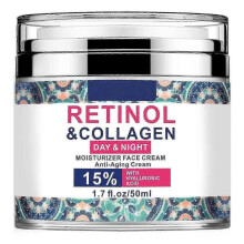 Retinol Cream for Face with Hyaluronic Acid, Collagen Face Moisturizer for Lifting Skin, Day-Night Anti-Aging Cream for Wrinkles, Fine Lines and Dryne