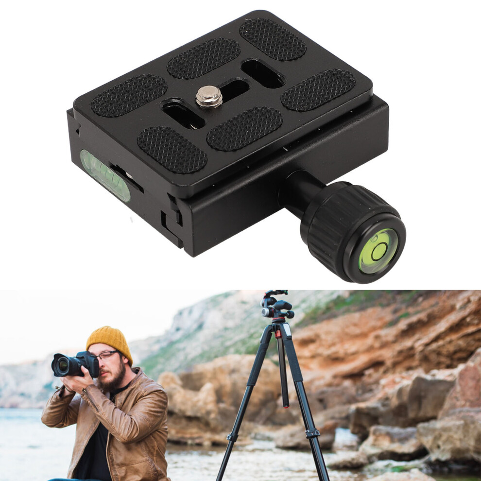 Tripod Quick Release Clamp 3/8 Inch Thread With 60Mm Plate & Bubble Level 9361333574134