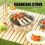 Portable Iron Round Charcoal Grill for Camping & Picnic, Compact, Multi-Functional 7