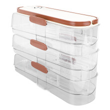 3-Lagen Automatische Eierbox mit Rollen 1.0L PET/PP
