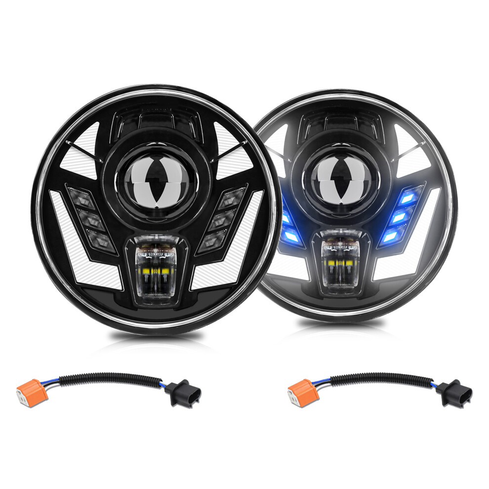 7 Inch Waterproof LED Headlights 22000LM High Low Beam 6000K for Jeep Chevy Ford-image-OPC-PJCFJ87-NEW