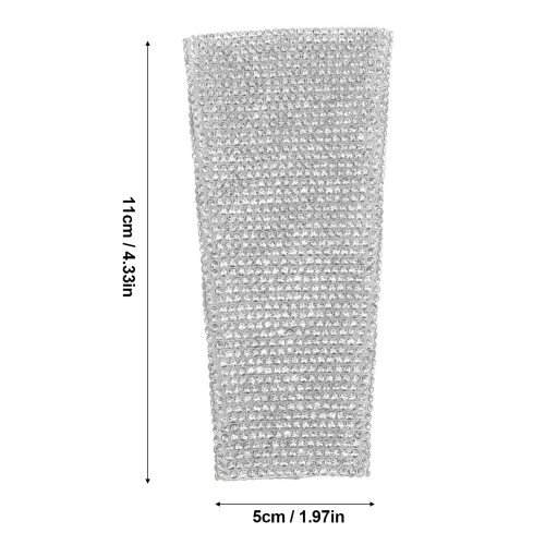 Mikrofon-Griffabdeckung 11x5cm Glas-Strassstein 1