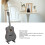 Modello di mini chitarra - legno di tiglio e resina, nero 4