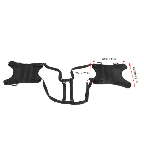 500D-Mesh-Satteltasche-Montagebasis Schwarz 1