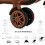 (Black and Brown) 6-Piece Travel Luggage Set ABS Hard Shell Suitcase 14