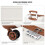 (Cream) 6-Piece Travel Luggage Set ABS Hard Shell Suitcase 8