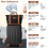(Black and Brown) 6-Piece Travel Luggage Set ABS Hard Shell Suitcase 11