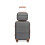 (Grey and Brown) 6-Piece Travel Luggage Set ABS Hard Shell Suitcase 6
